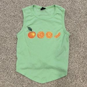 URBAN OUTFITTERS Green ORANGE TIE CROP TOP new without tags!!!!!